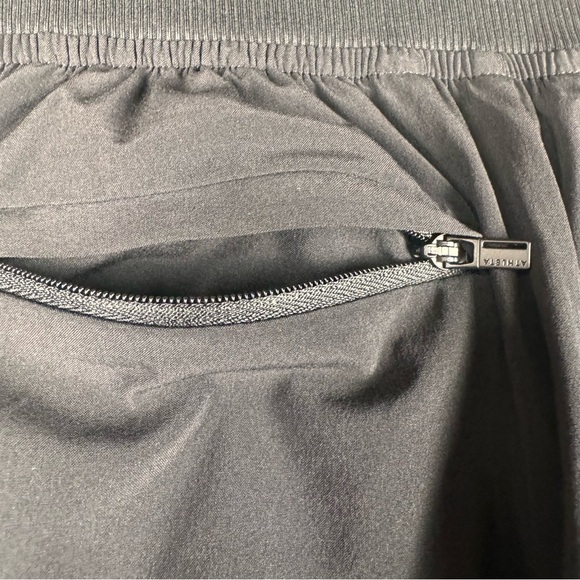 Athleta Brooklyn Ankle Pant Size 00 Black Pull on Slim Leg Knit Ribbed Panels - Picture 10 of 10